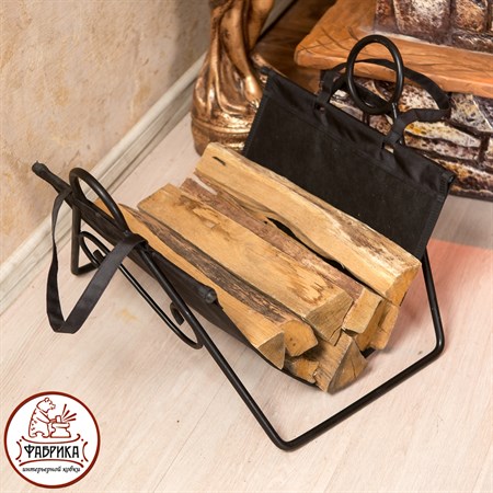 Кованый декор для дома Дровница с чехлом 500-39