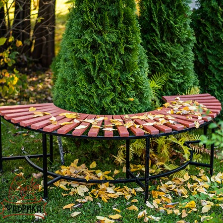 Скамейка уличная полукруглая