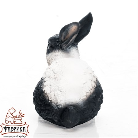 Фигура зайчонок, цвет: белый с чёрным