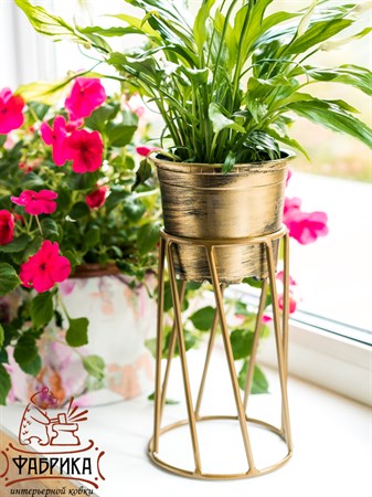 Цветочница, цвет: золотой