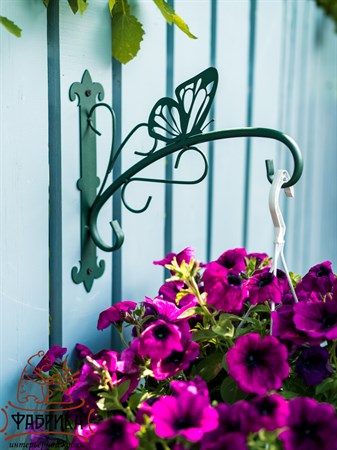 Кронштейн для подвесных кашпо Бабочка 201-032Gr - фото 28248