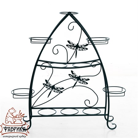 металлическая цветочница с бабочками