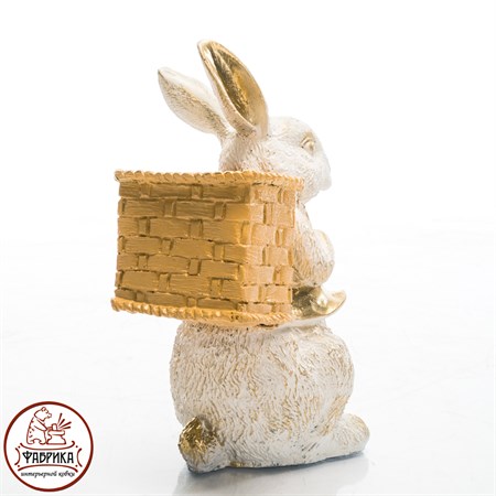 кашпо заяц с корзиной