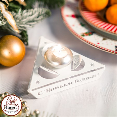 Подсвечник металлический на одну свечу 730-005 - фото 34204