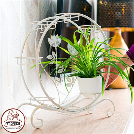 подставка 41-016 цв.белый с золотом