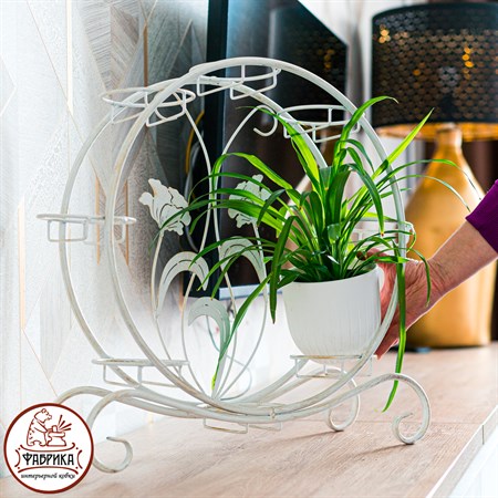 подставка 41-019 цв.белый с золотом