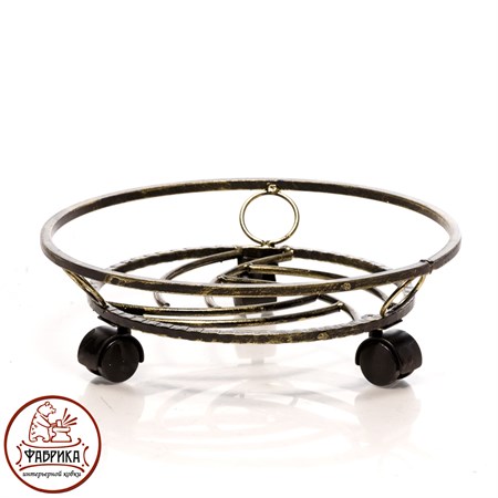 Напольная подставка для цветов на колесиках