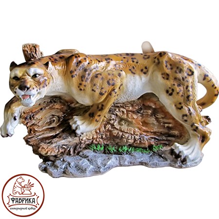 Садовая фигура из полистоуна Леопард на Дереве F01338