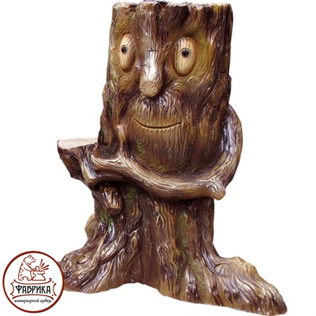 Садовый декор из полистоуна Пень №1 ламинат F07182