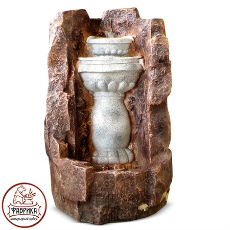 Садовый декор из полистоуна Фонтан Угловой F03162