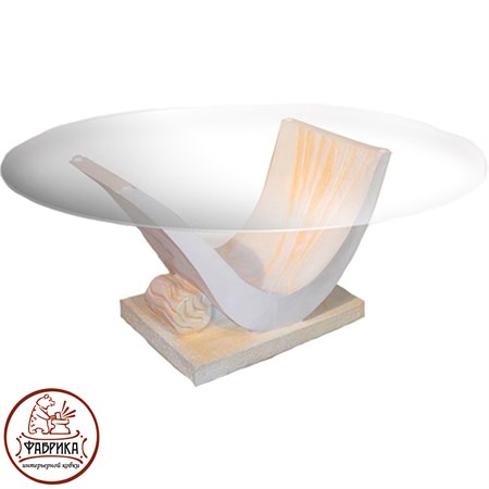 Фигуры для интерьера из полистоуна Стол Волна F05011