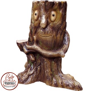 Садовый декор из полистоуна Пень №1 ламинат F07182