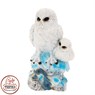Садовая фигура из полистоуна Сова с Совёнком полярная F07097