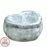Садовый декор из полистоуна Кашпо Сердце большое белое  F08067-BT
